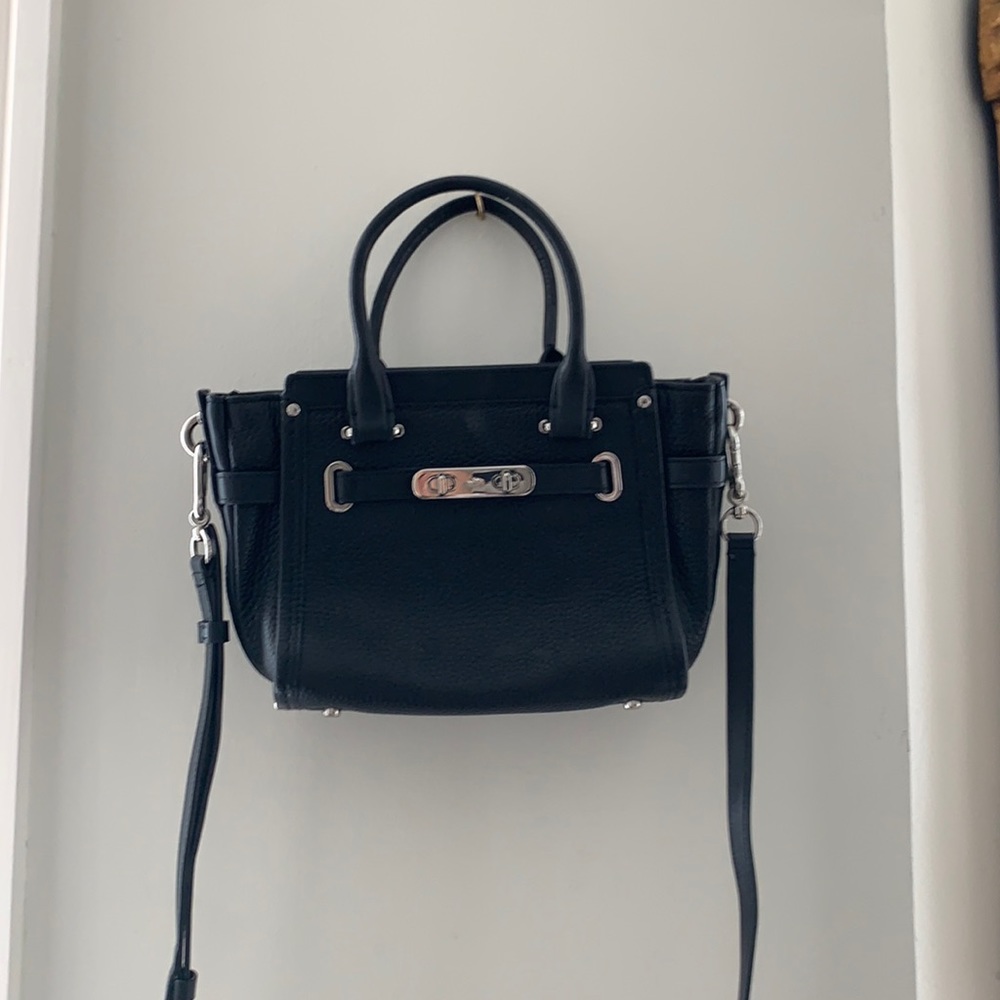 black Coach crossbody bag